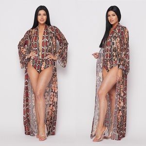 Two pieces set:  V neck halter bodysuit